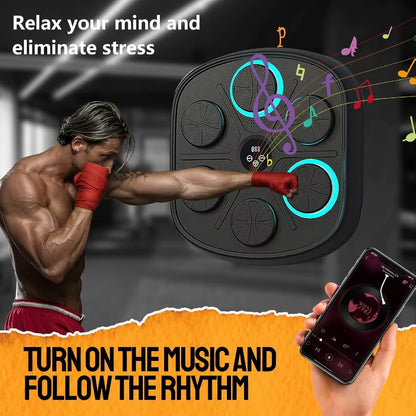 Wallmounted Smart Music Boxing Trainer with Electronic Punching Target and Gloves for Home Indoor and Gym Use Interactive Worko