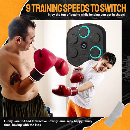 Wallmounted Smart Music Boxing Trainer with Electronic Punching Target and Gloves for Home Indoor and Gym Use Interactive Worko